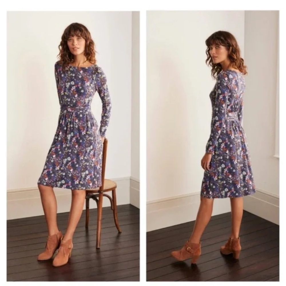 Boden Abigail floral jersey long sleeve dress size‎ 8